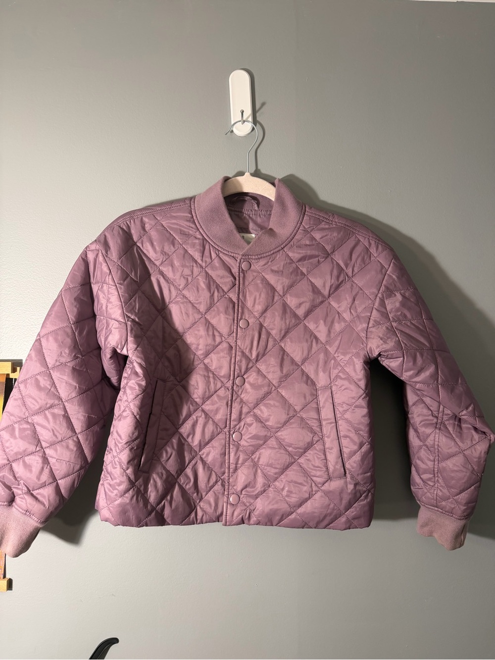 GAP kids Quilted Bomber Jacket in Amethyst